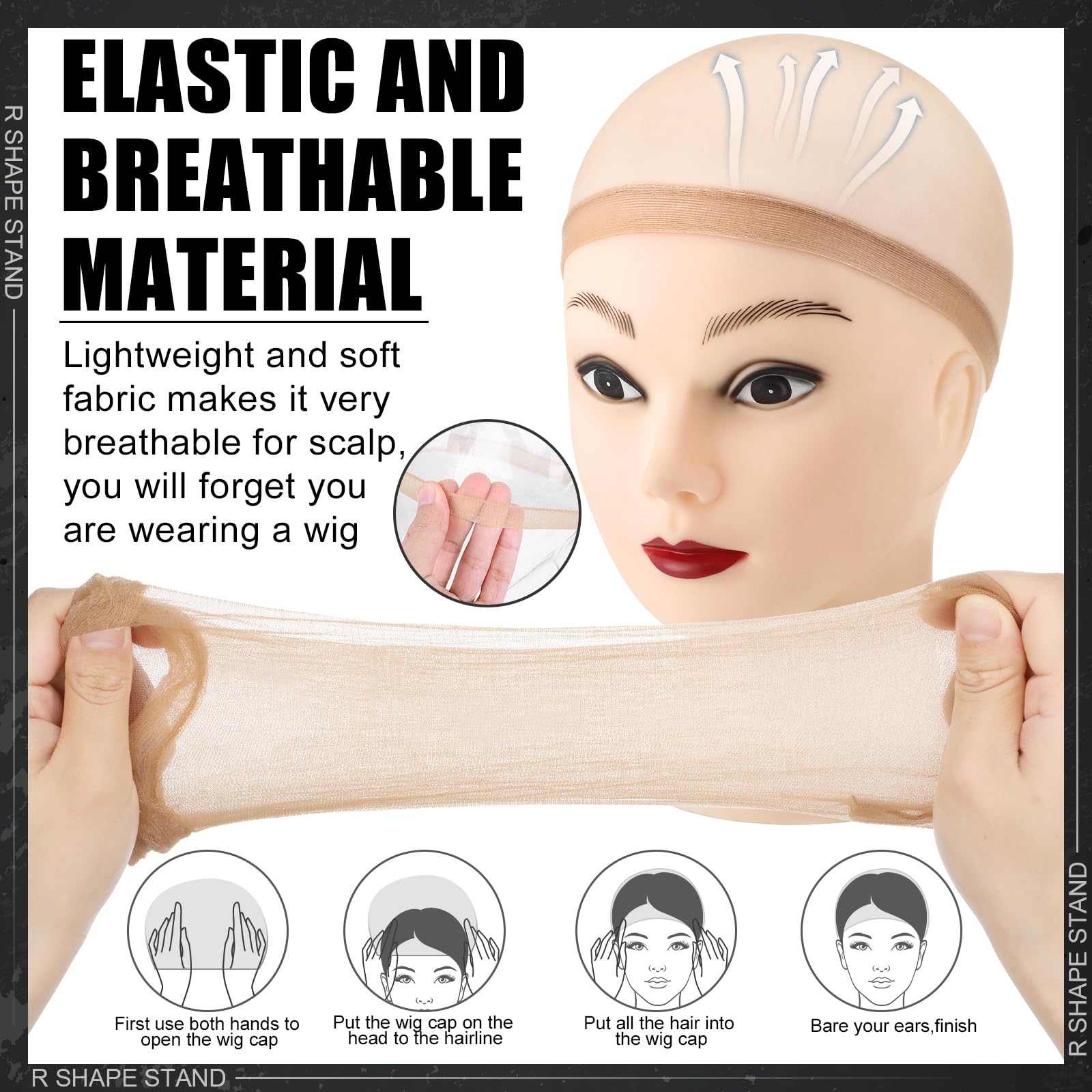 ProSuites wig nets protect wigs during transport and handling.