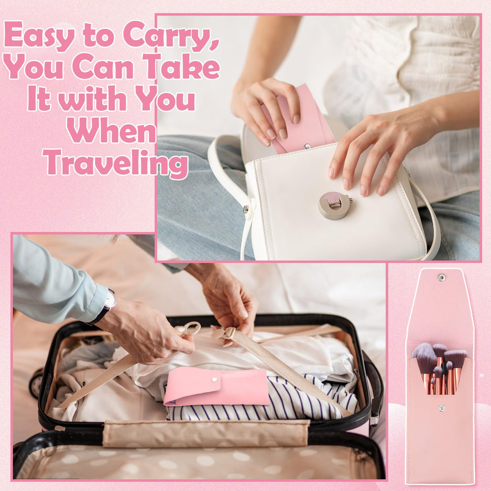 Prosuites travel set includes powder, blush, and eye shadow brushes.