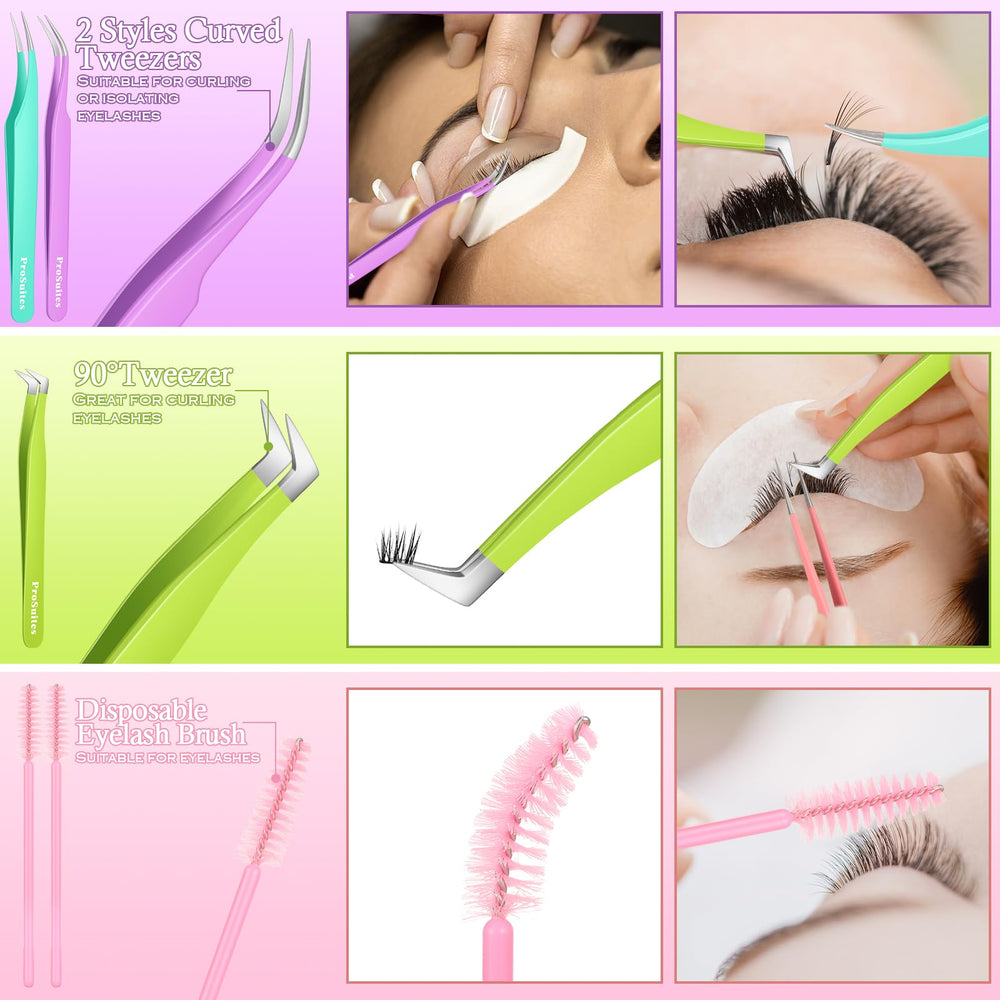 ProSuites pink leather bag keeps all tweezers organized and gift-ready.