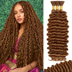 Protaw boho braiding hair 20in ginger brown front view for natural knotless braid looks.