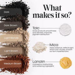 Protege Beauty dark brown root powder with built-in applicator brush for natural coverage