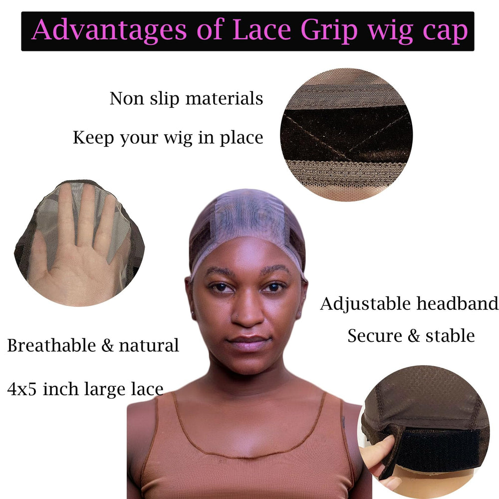 Prudenp 4x5 transparent lace cap top-down view for natural-looking roots