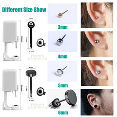 PSAakon 316L stainless steel stud earrings with jewelry-grade ball inlay for durability.