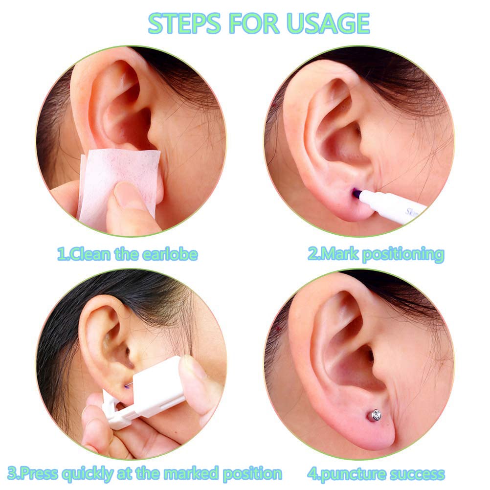 PSAakon disposable piercing gun emphasizes safety and quick at-home piercing without cross-infection risks.