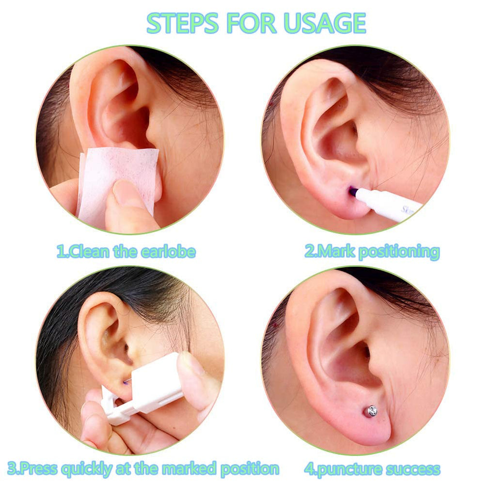 PSAakon disposable piercing gun emphasizes safety and quick at-home piercing without cross-infection risks.