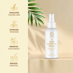 Psalmonica Hair Growth Serum biotin visual emphasizes fortifying strands and fuller-looking hair