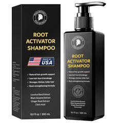 Psalmonica Root Activator Shampoo bottle ready for daily scalp nourishment.