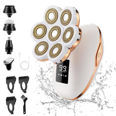Psmicor 7D floating blades close-up for contour-following shaving
