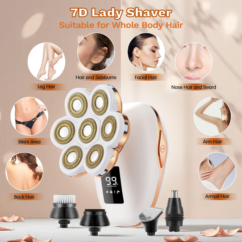 Psmicor lady shaver 5-in-1 attachment set for versatile grooming