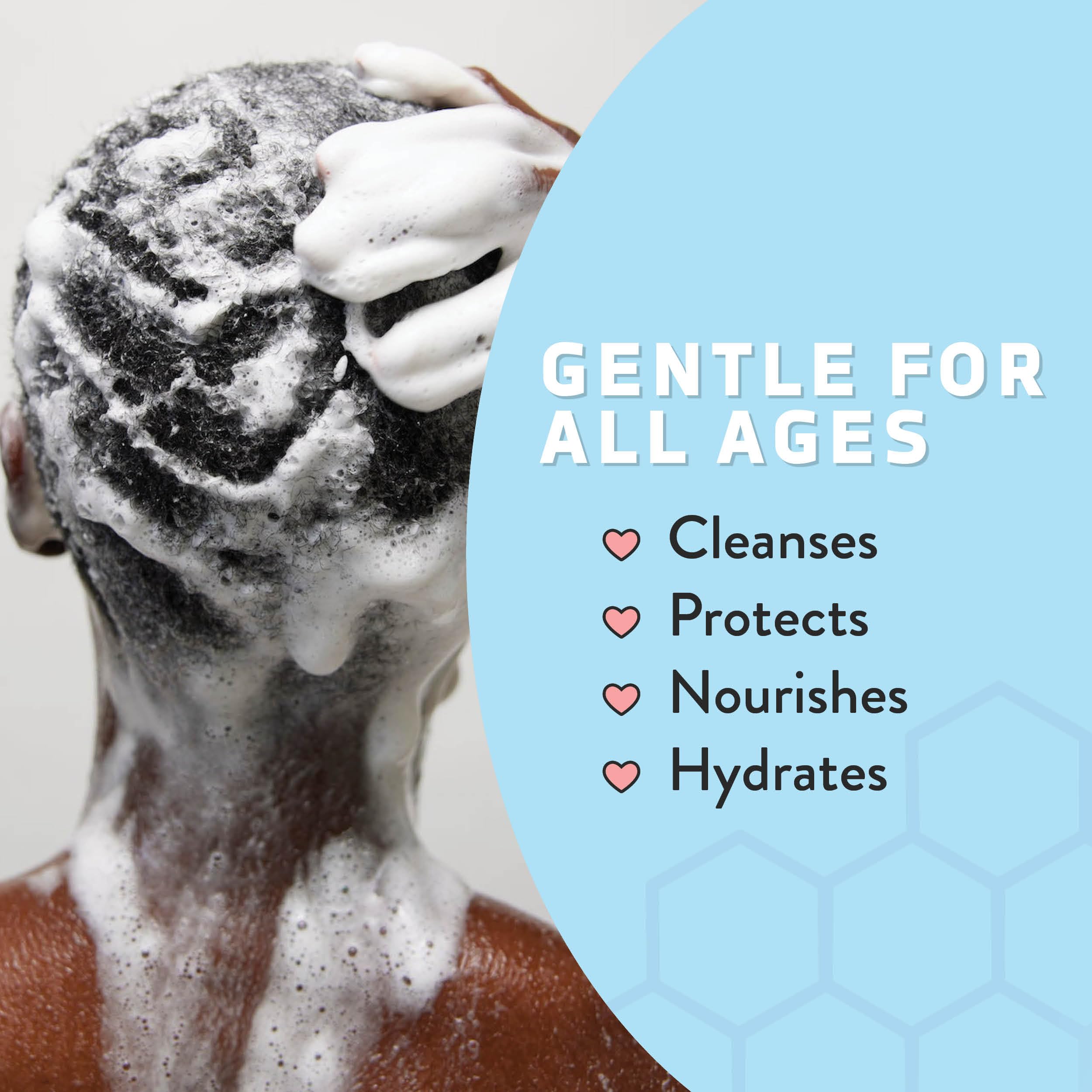PSORIASIS HONEY Renewing Shampoo helps hair look healthy with renewed shine.