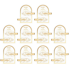 Psyqtsuary no crease hair clip gold packaging close-up for gifting