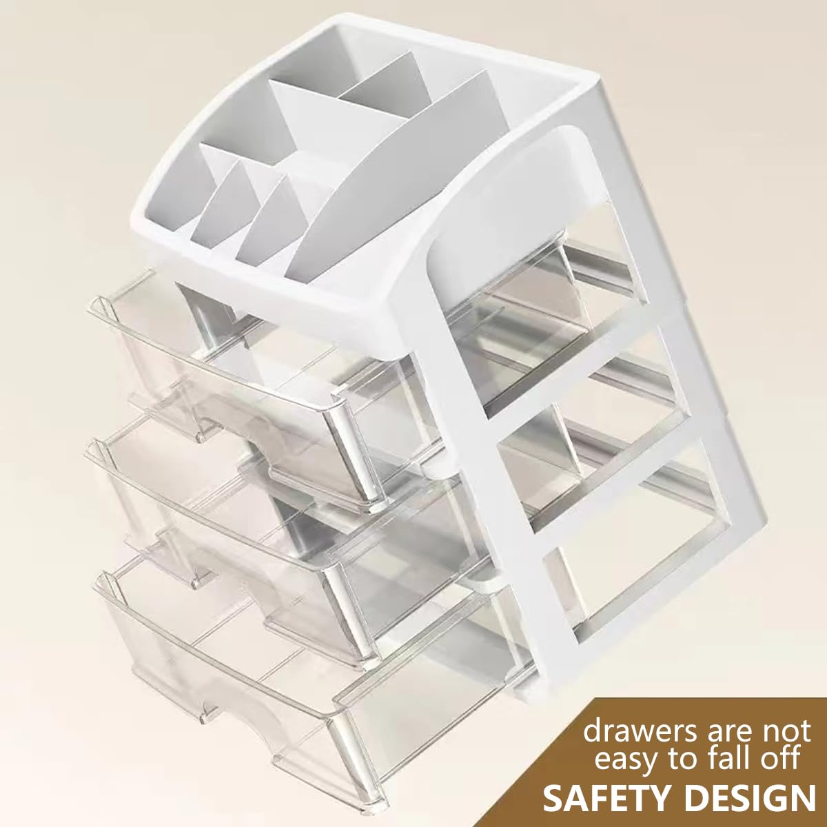 PTBSZCWY makeup organizer drawers reveal spacious compartments for palettes.