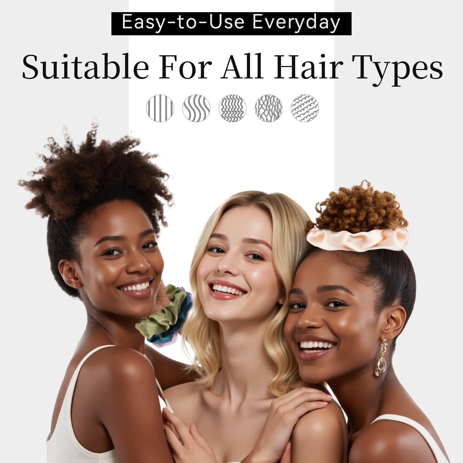 PTSHOW durable silk scrunchies maintain shape after wear.