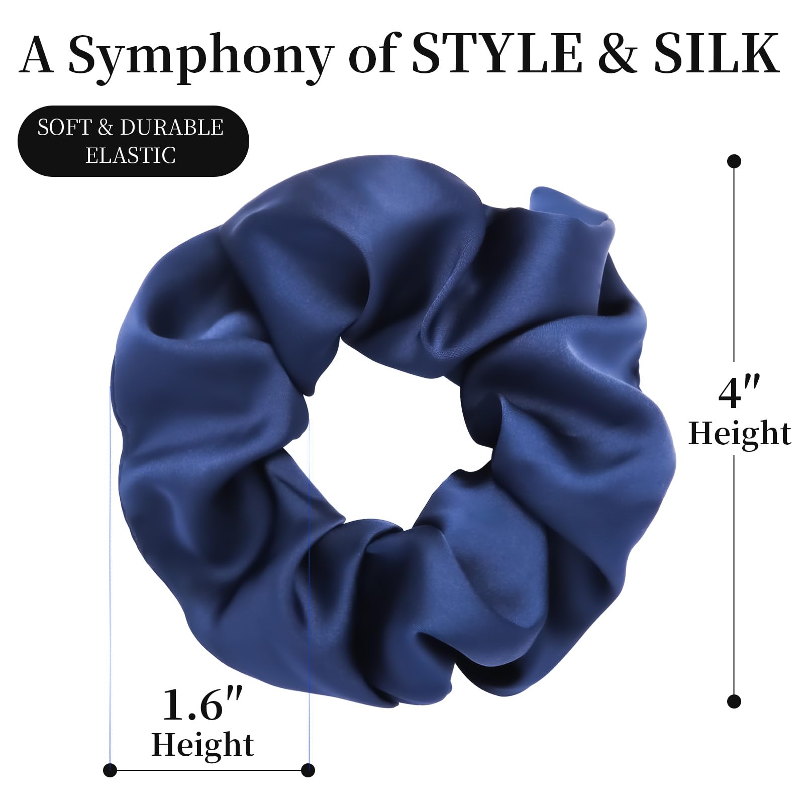 PTSHOW color-variety silk scrunchies demonstrate versatile styling