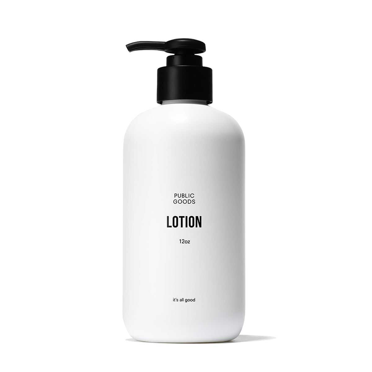 Public Goods Body & Hand Lotion packaging highlights sustainable materials and daily hydration.