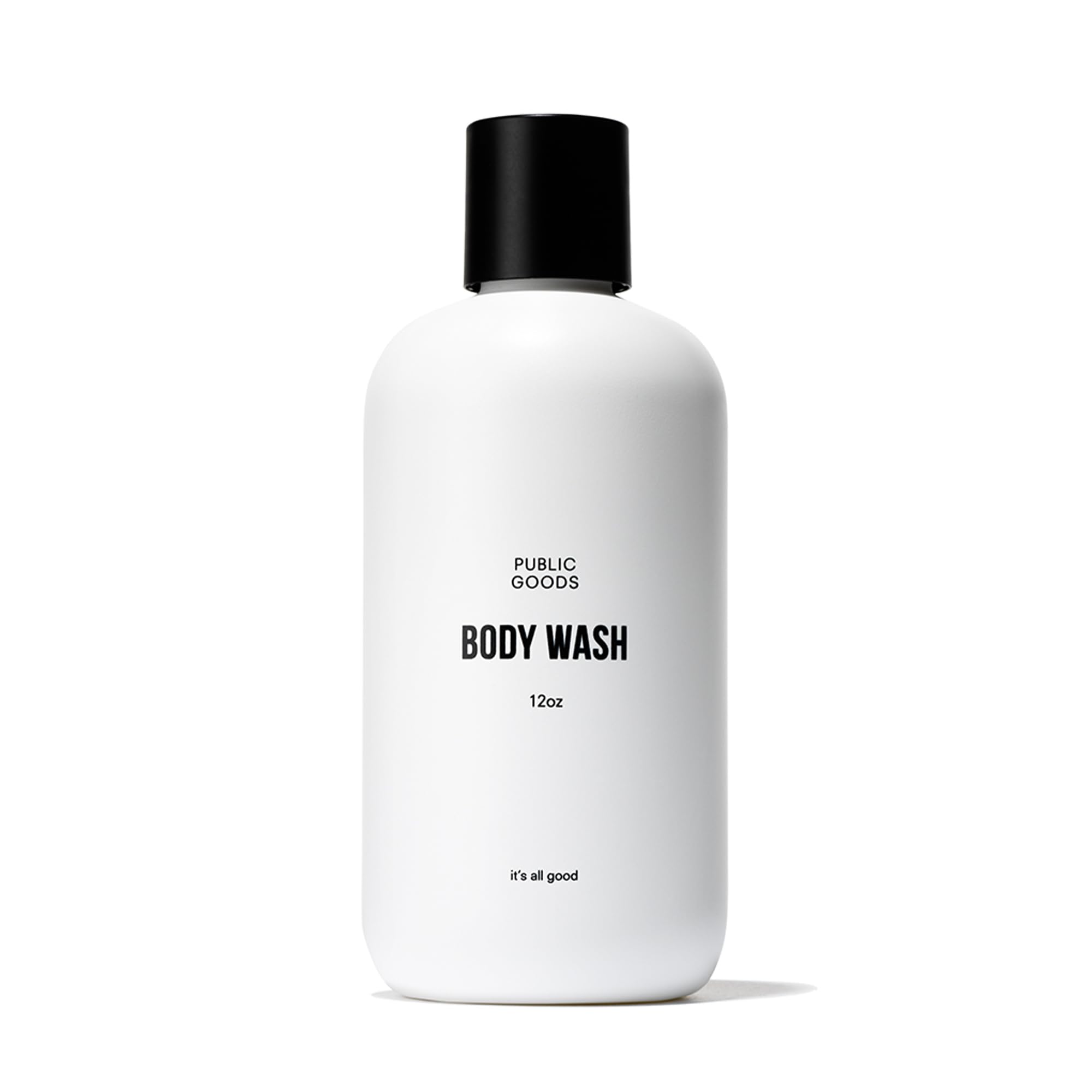 Public Goods body wash bottle pour for refreshing, gentle cleansing start