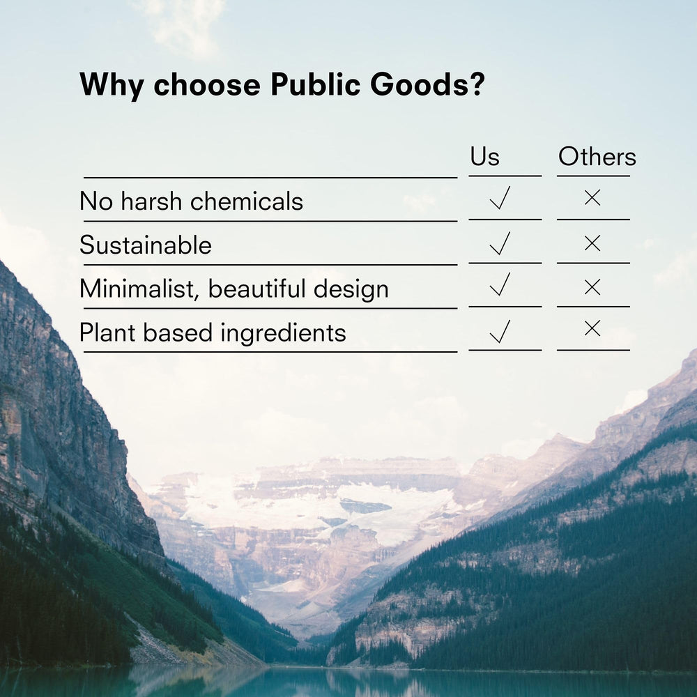 Public Goods Champú etiqueta libre de crueldad y pruebas en animales