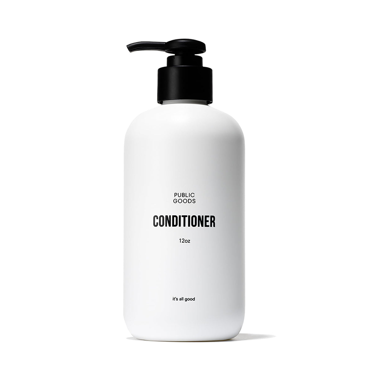 Public Goods conditioner bottle front highlighting hydration-ready design for daily use.