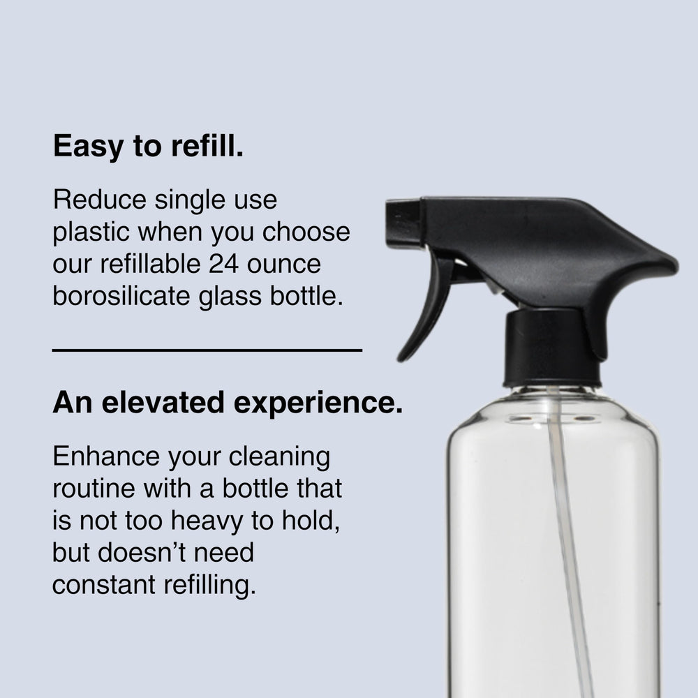Public Goods handmade glass bottle with subtle variations adds character