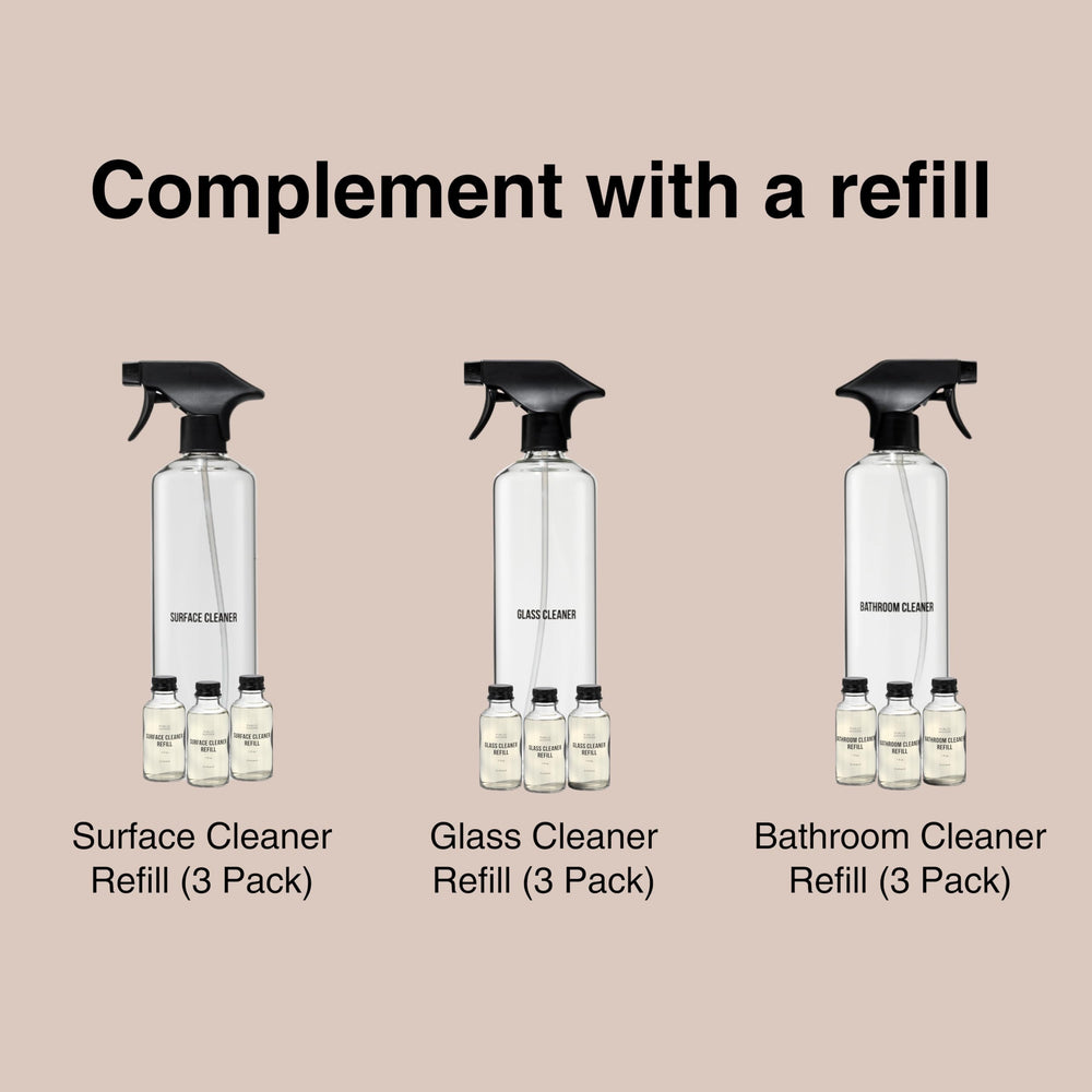 Public Goods BPA-free, refill-ready bottle supports sustainable cleaning routines