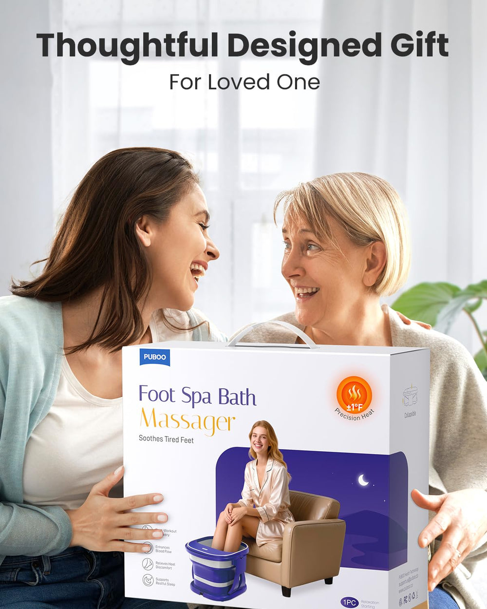 Puboo foot spa gift-ready packaging makes a thoughtful holiday present.