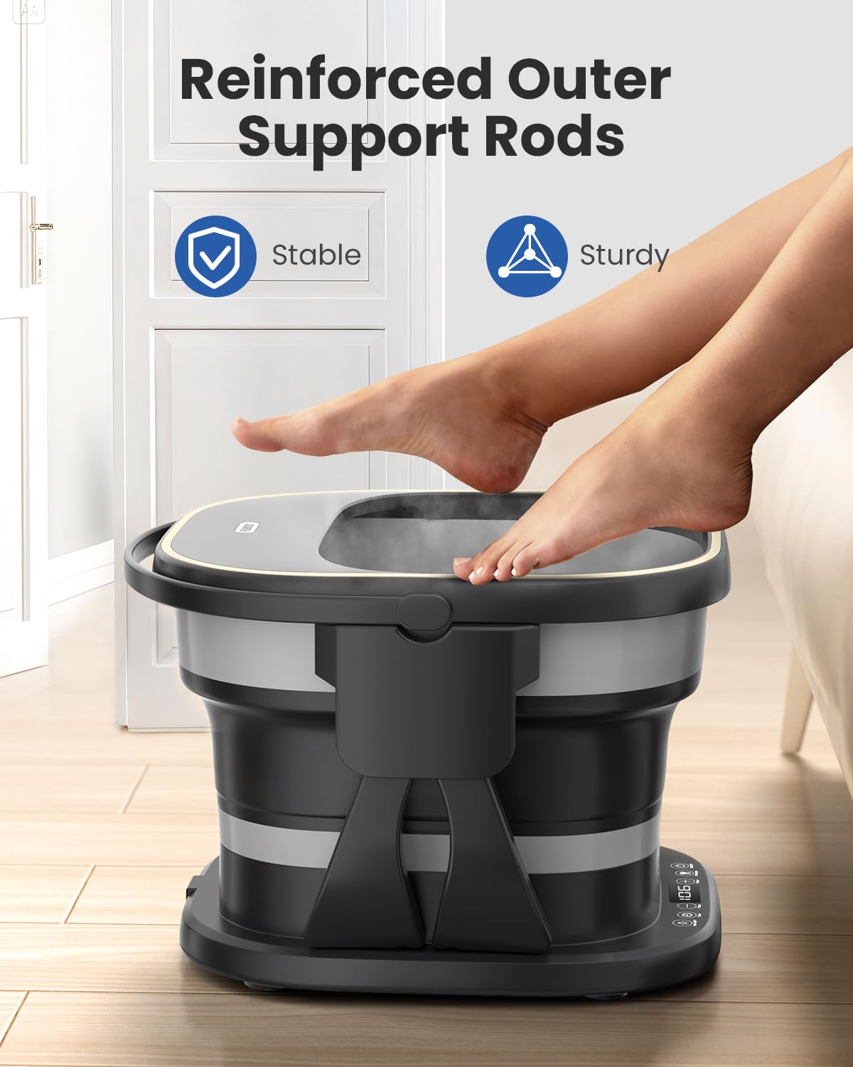 Puboo foot spa size 11 feet compatibility image highlights a comfortable fit.