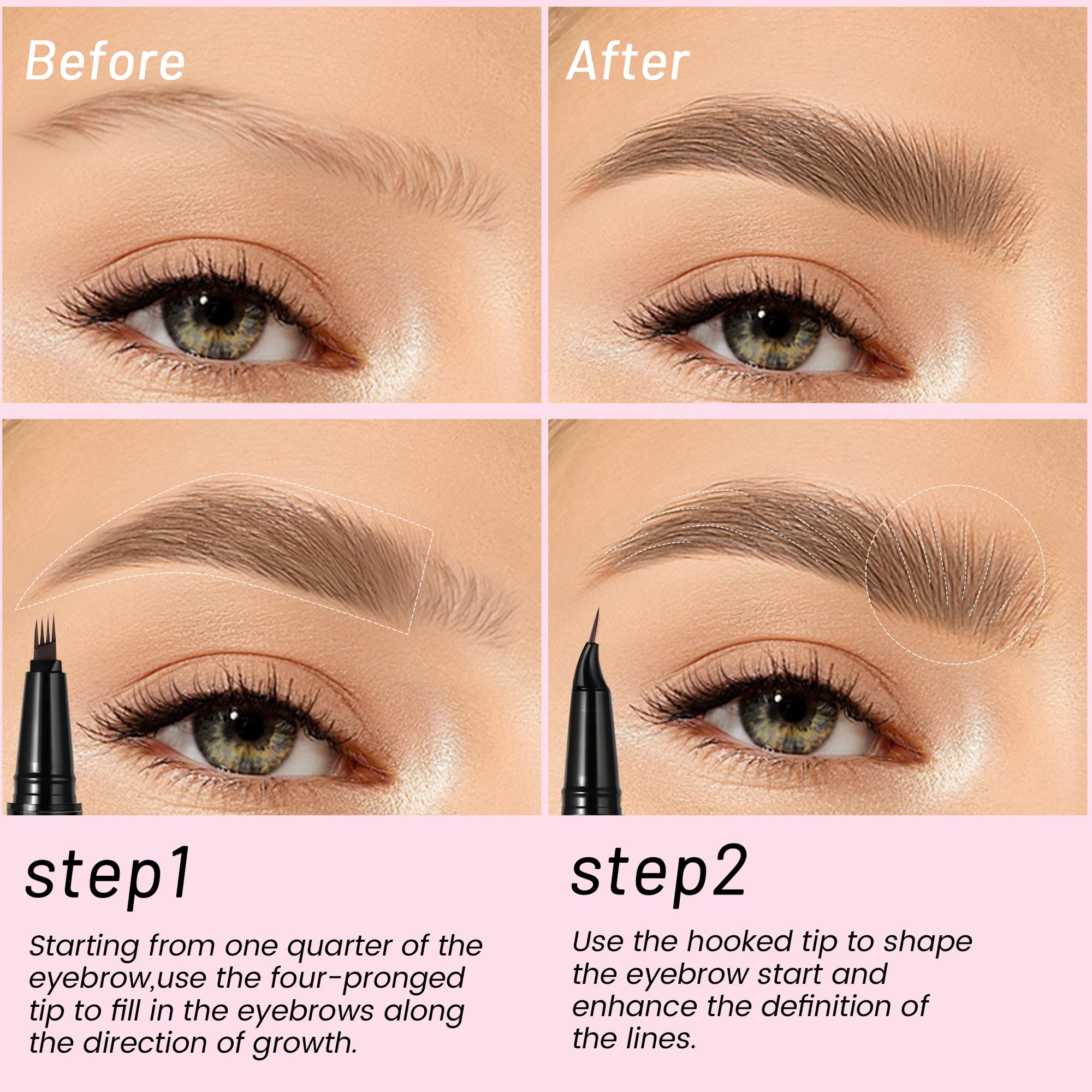 Pudaier Eyebrow Pen eyeliner-use capable for defining lash line.
