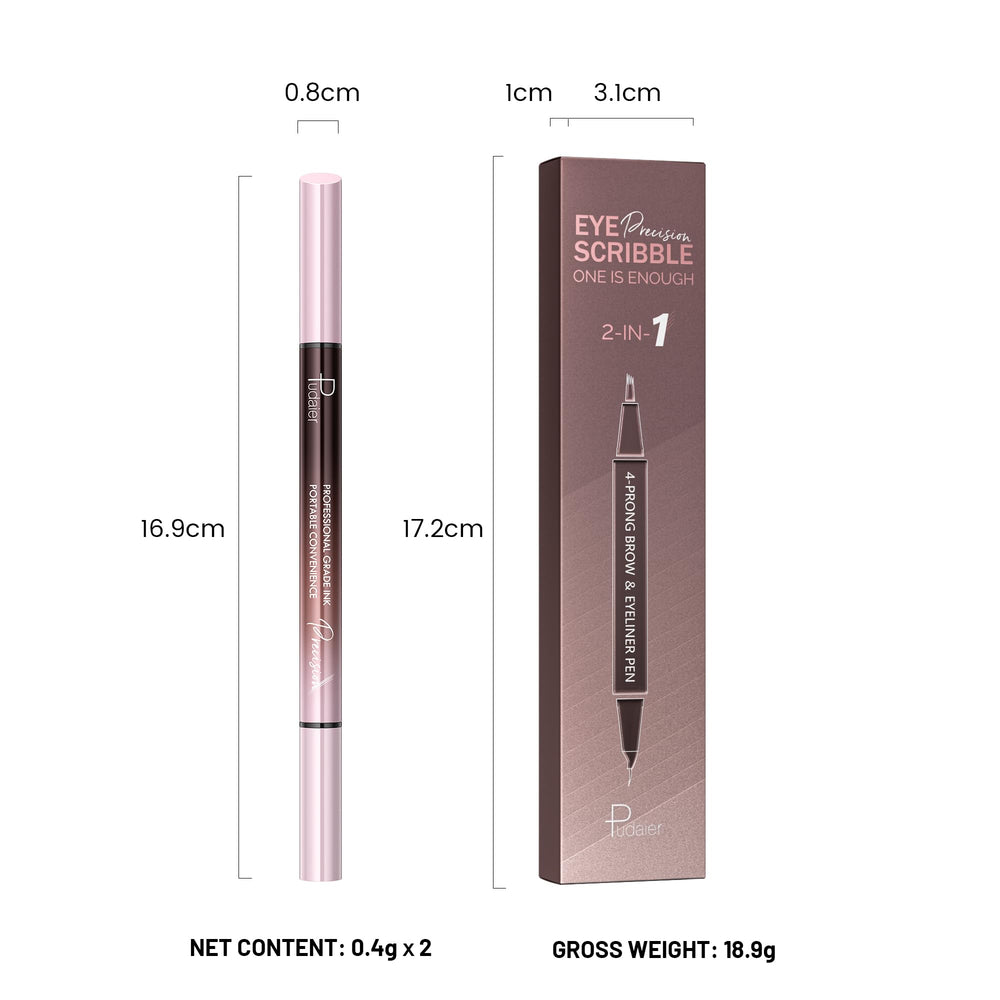 Pudaier Eyebrow Pen hairline-definition helps create a subtle, natural edge.