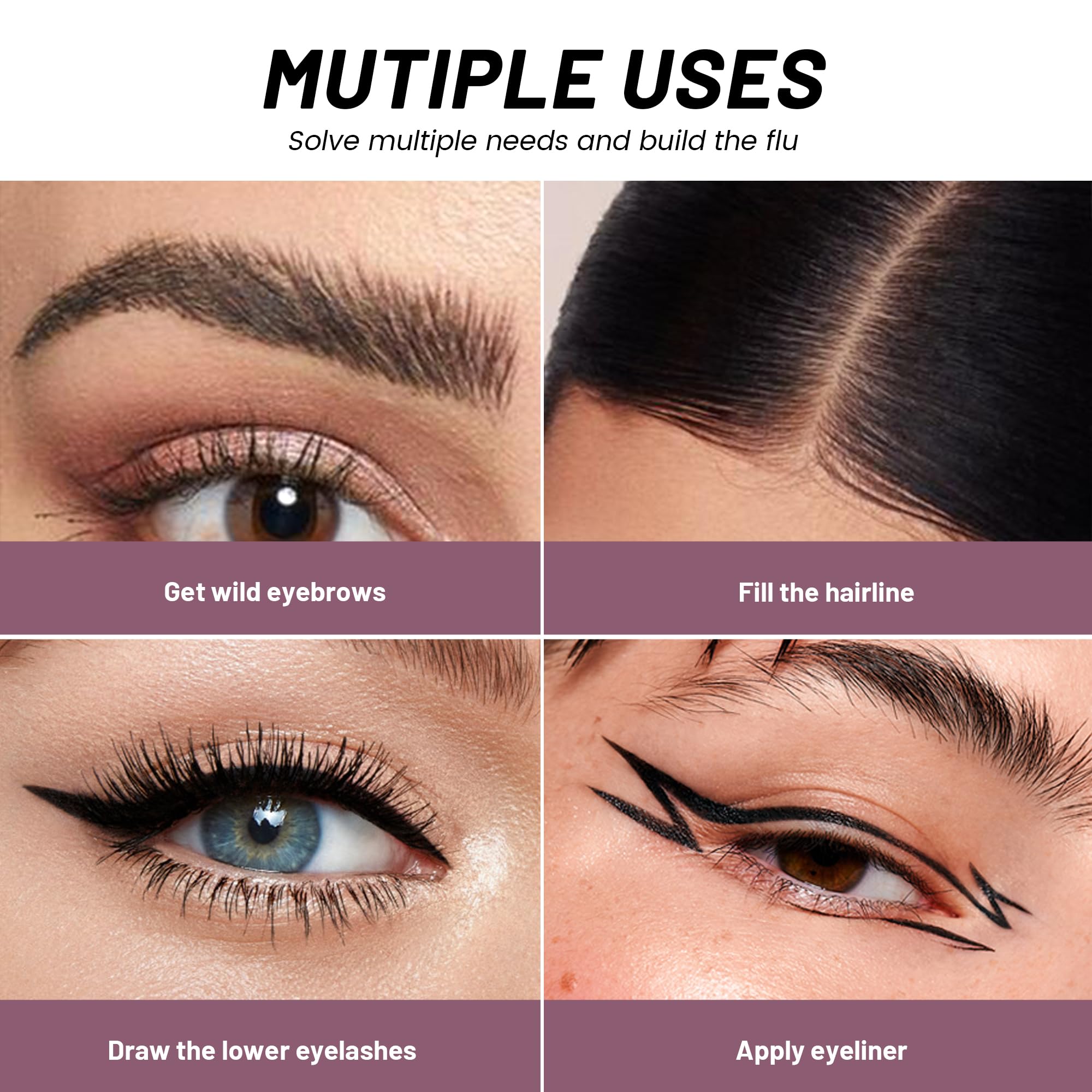 Pudaier Eyebrow Pen six-shades provides versatile color matches for diverse looks.