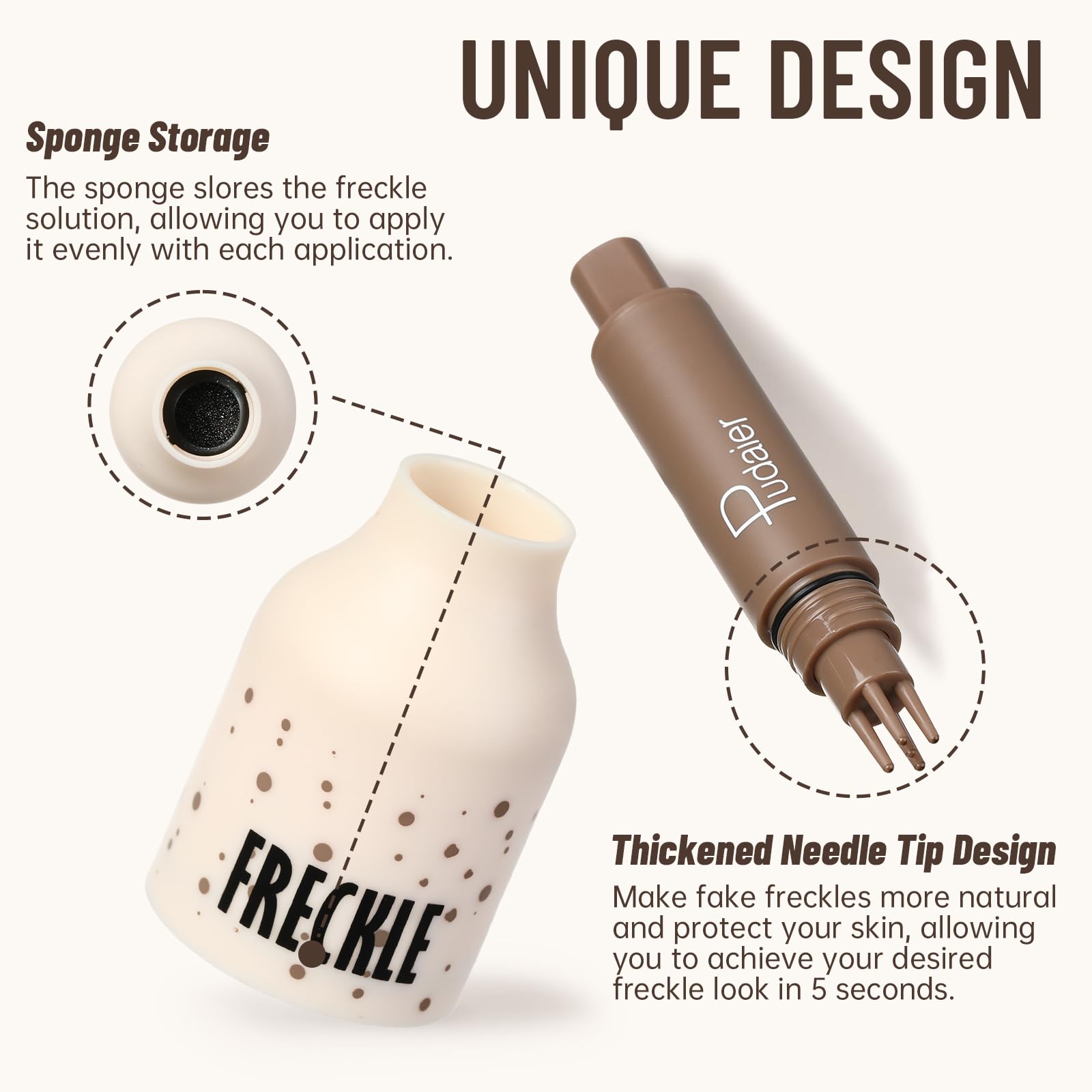 Pudaier Freckle Arm Swatch demonstrates color placement options on skin.