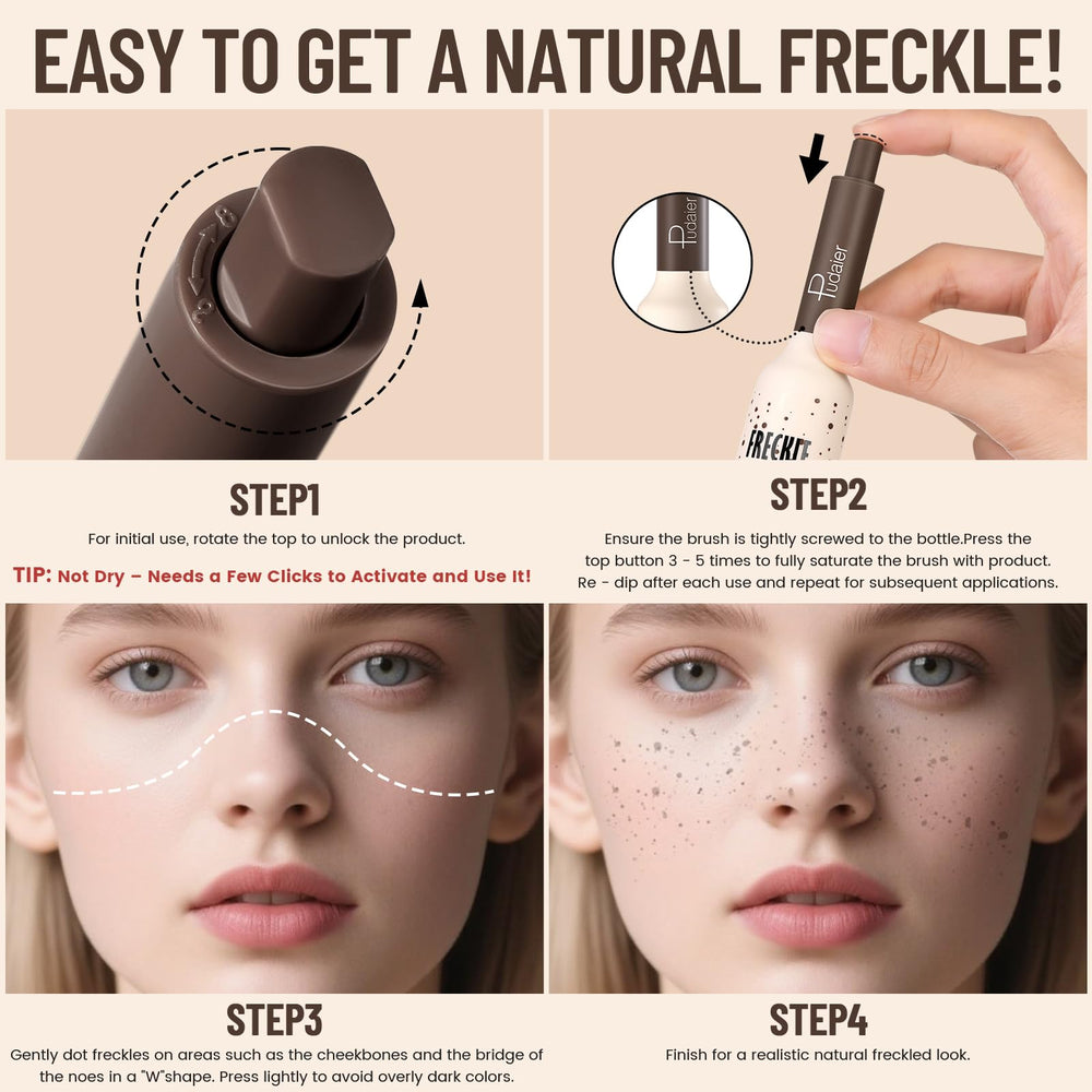 Pudaier Freckle Stamp four-shade option for diverse tones.