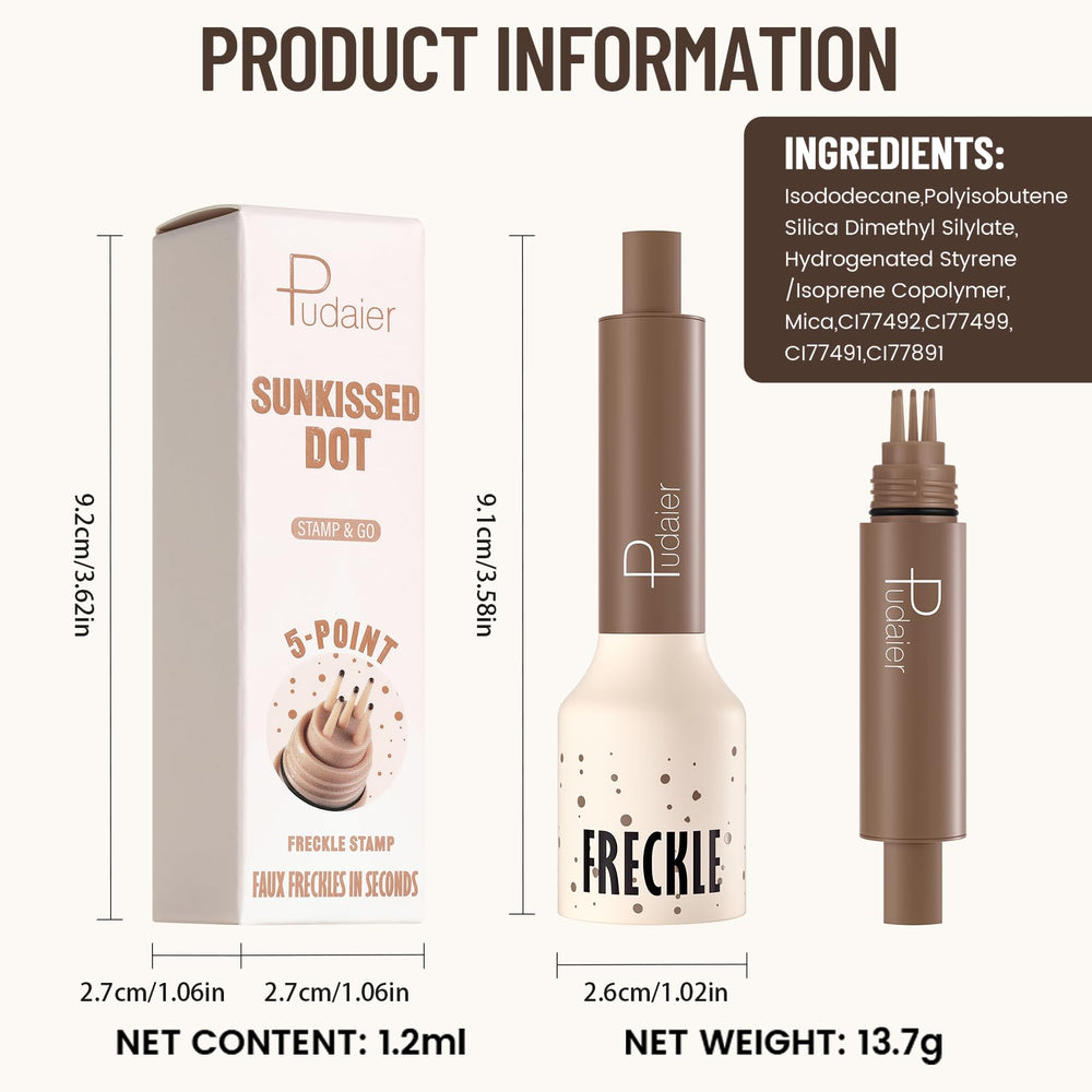 Pudaier Freckle Stamp waterproof marker enables subtle, repeatable freckles.