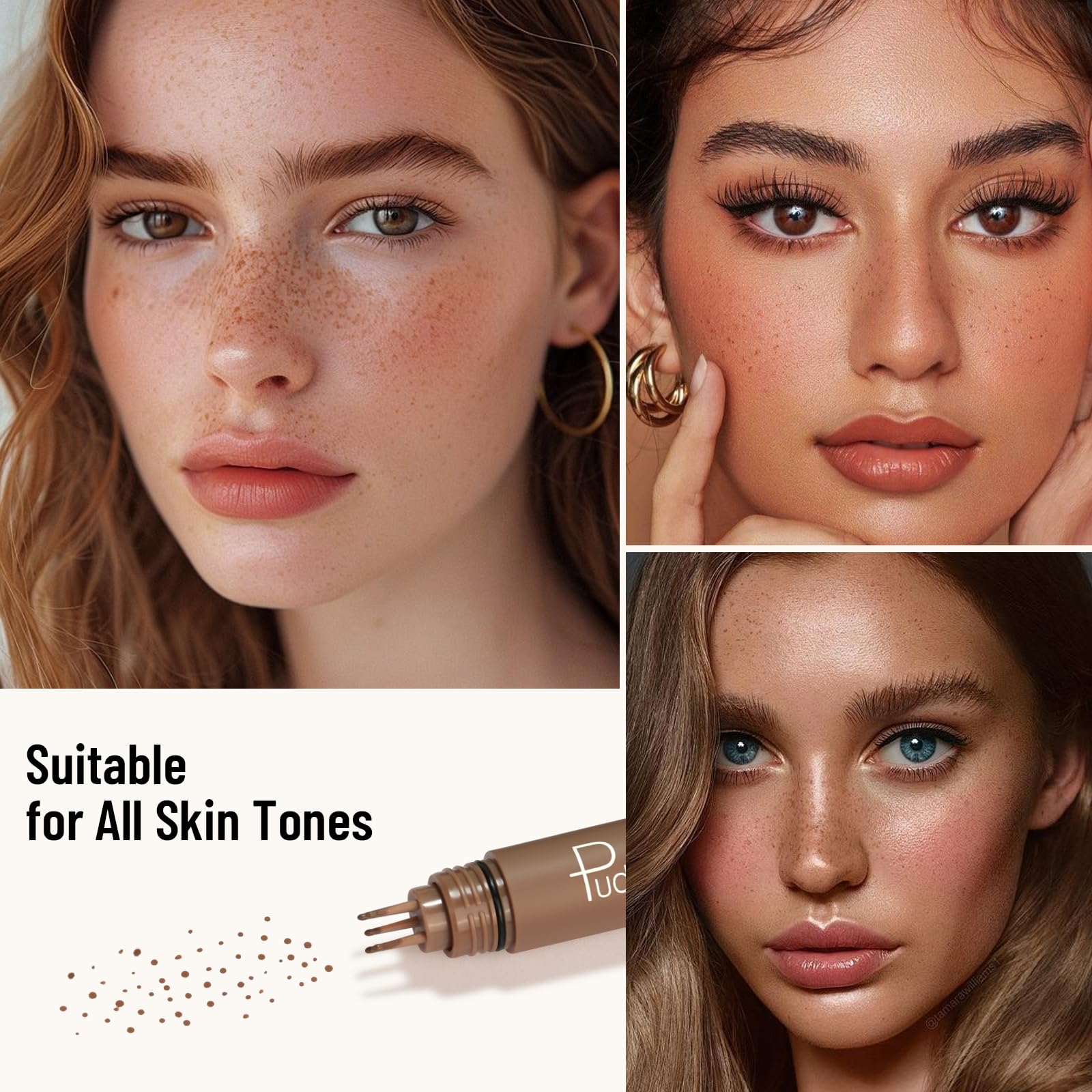 Pudaier Freckle Stamp demonstrates easy application and steady color control.