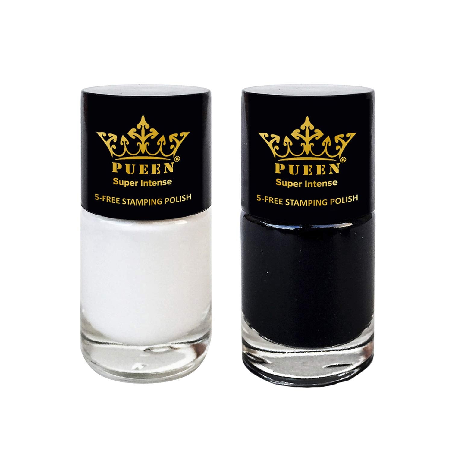 PUEEN must-have stamping polish Black Jack bottle for bold stamping designs.