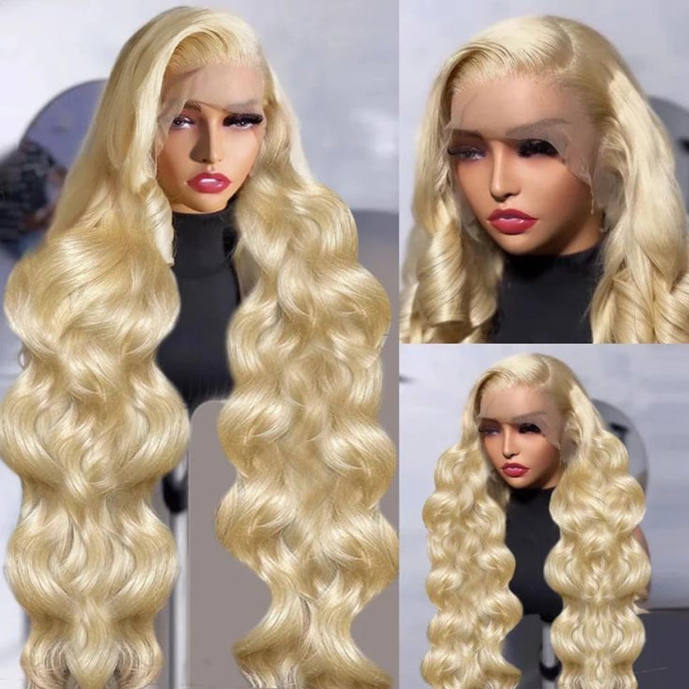 PUHPUH 13x6 lace-front wig dense body wave provides fuller appearance and natural movement.
