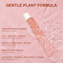 PUILOG hydrating hyaluronic acid aloe highlights post-removal skin hydration and softness.
