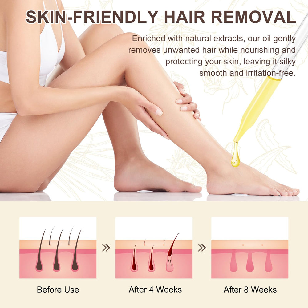 PULLING OIL safe for all skin types, compatible with hair removal