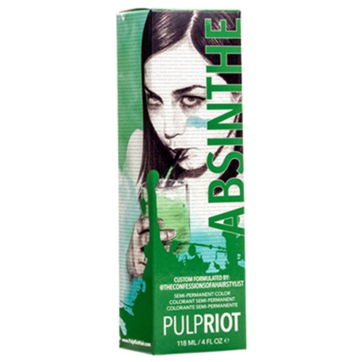 Pulp Riot Absinthe bottle pour shows direct dye application versatility