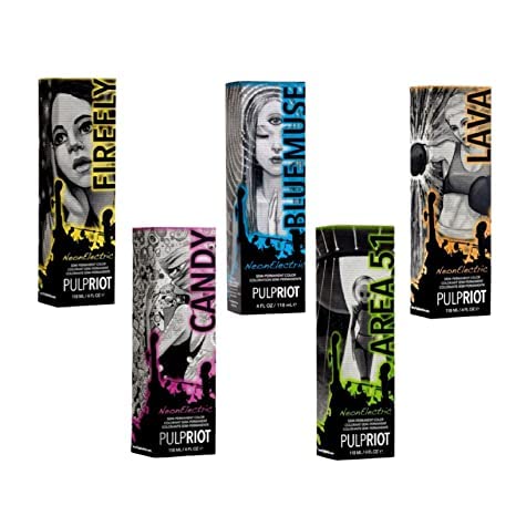 Pulp Riot Blue Muse neon vibrance image highlights long-lasting neon shade.