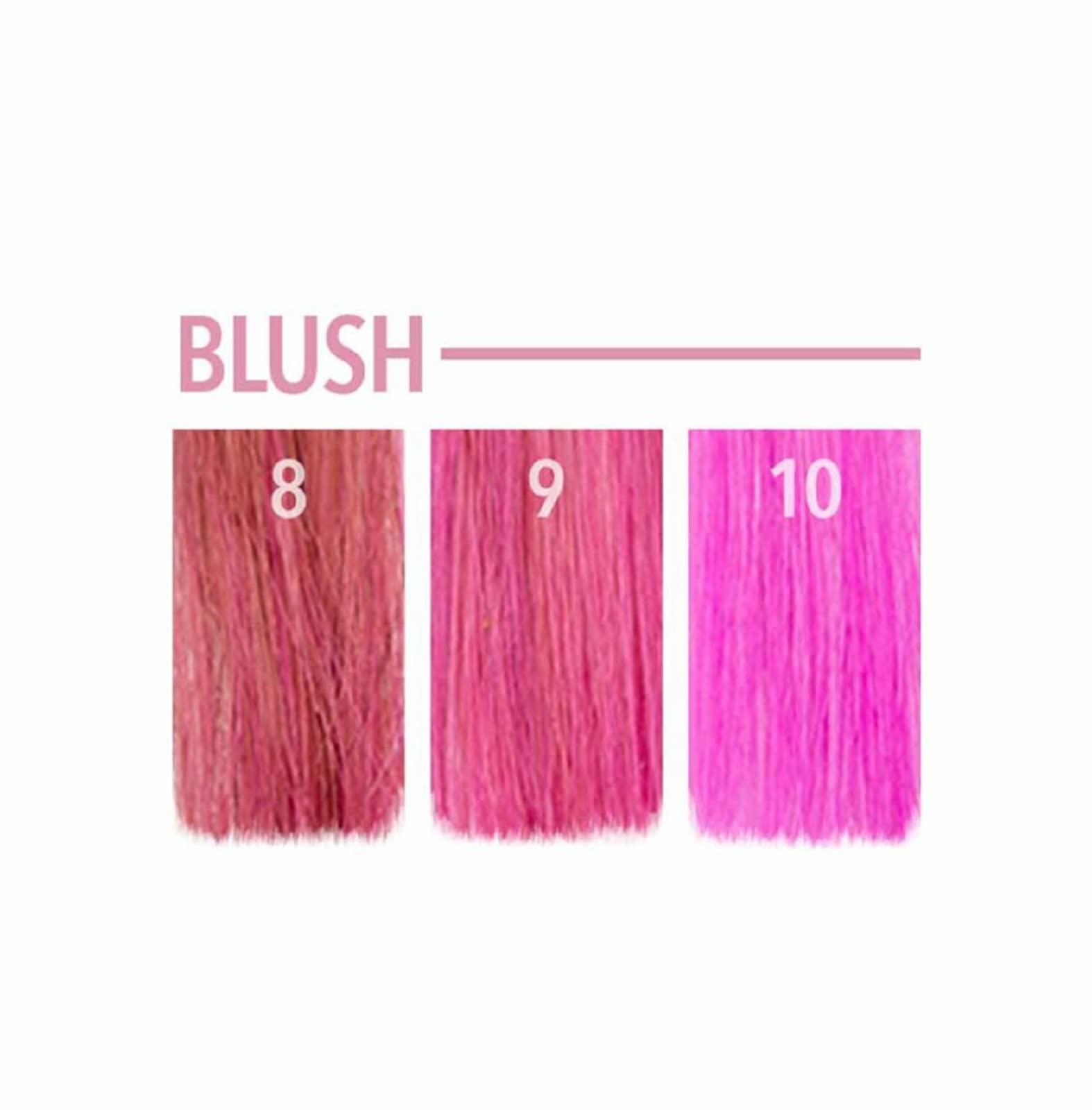 Pulp Riot Blush finish-look shows a bright, fade-resistant final shade.