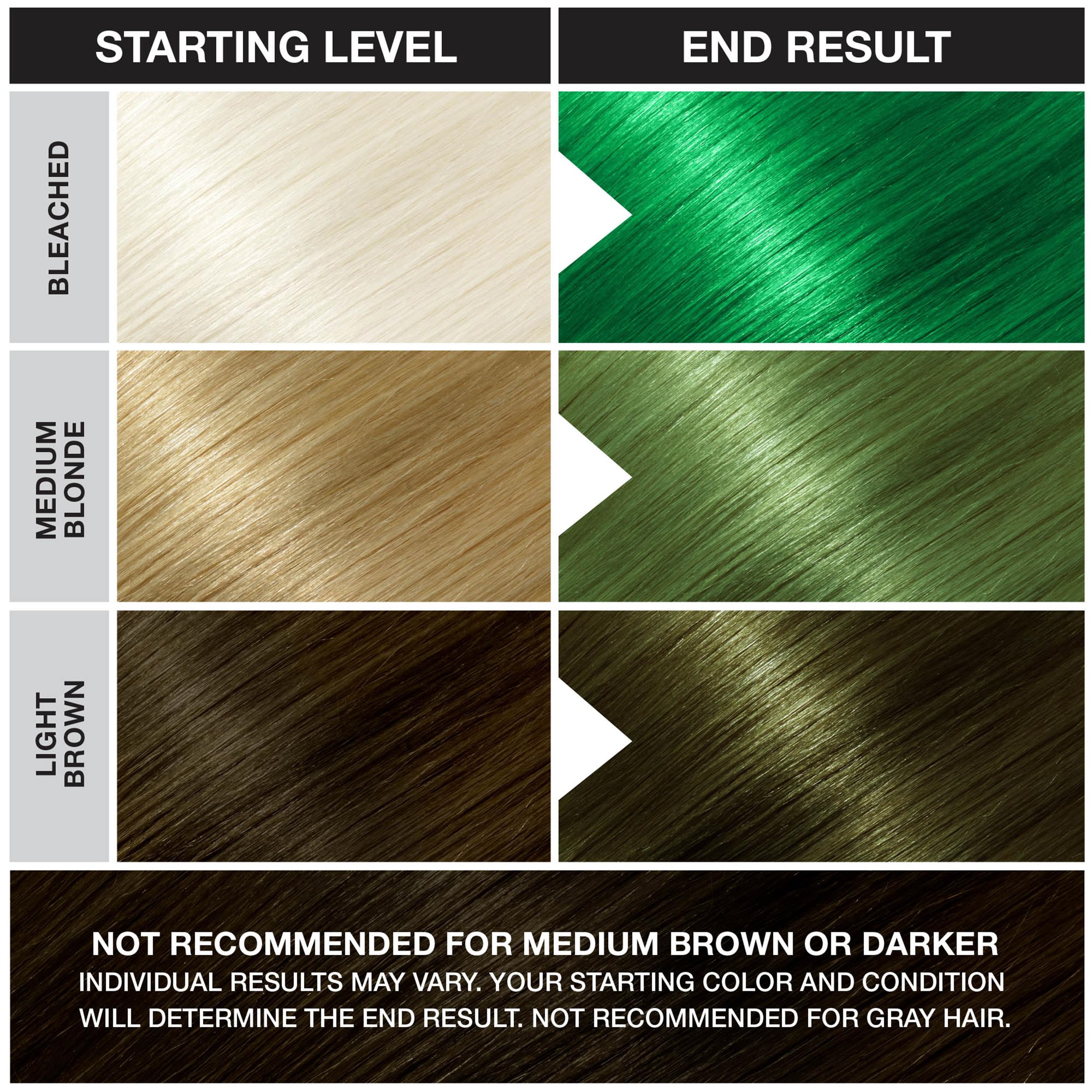 Punky Apple Green conditioning formula close-up emphasizes hair-soft, manageable feel.