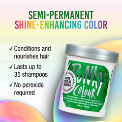 Punky Apple Green tint brush delivering precise, even application.