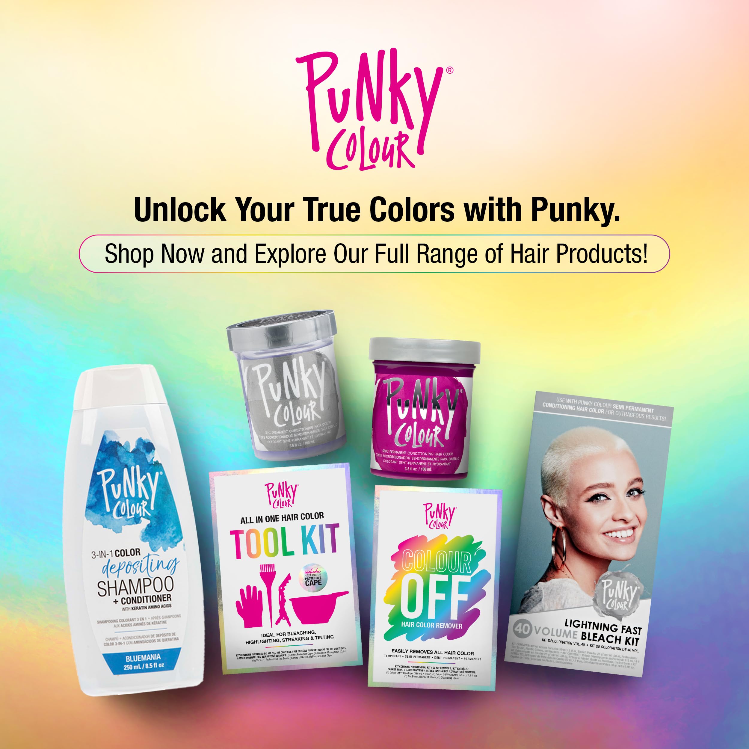 Punky Bluemania close-up on salon-like color payoff and brass-neutralizing gloss