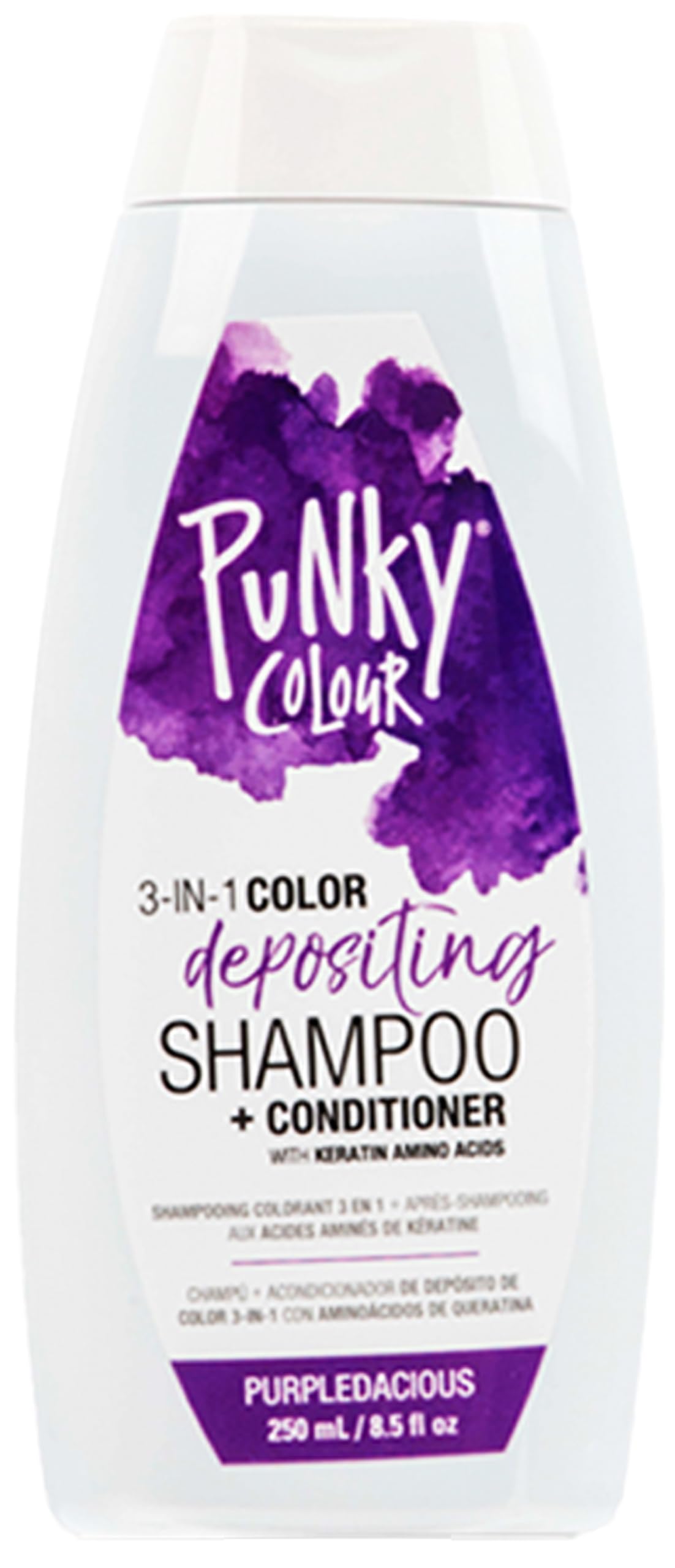 Punky Colour 3-in-1 Purpledacious bottle boosts color while cleansing hair.