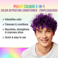 Texture close-up of Punky Colour 3-in-1 conditioner for color refresh.