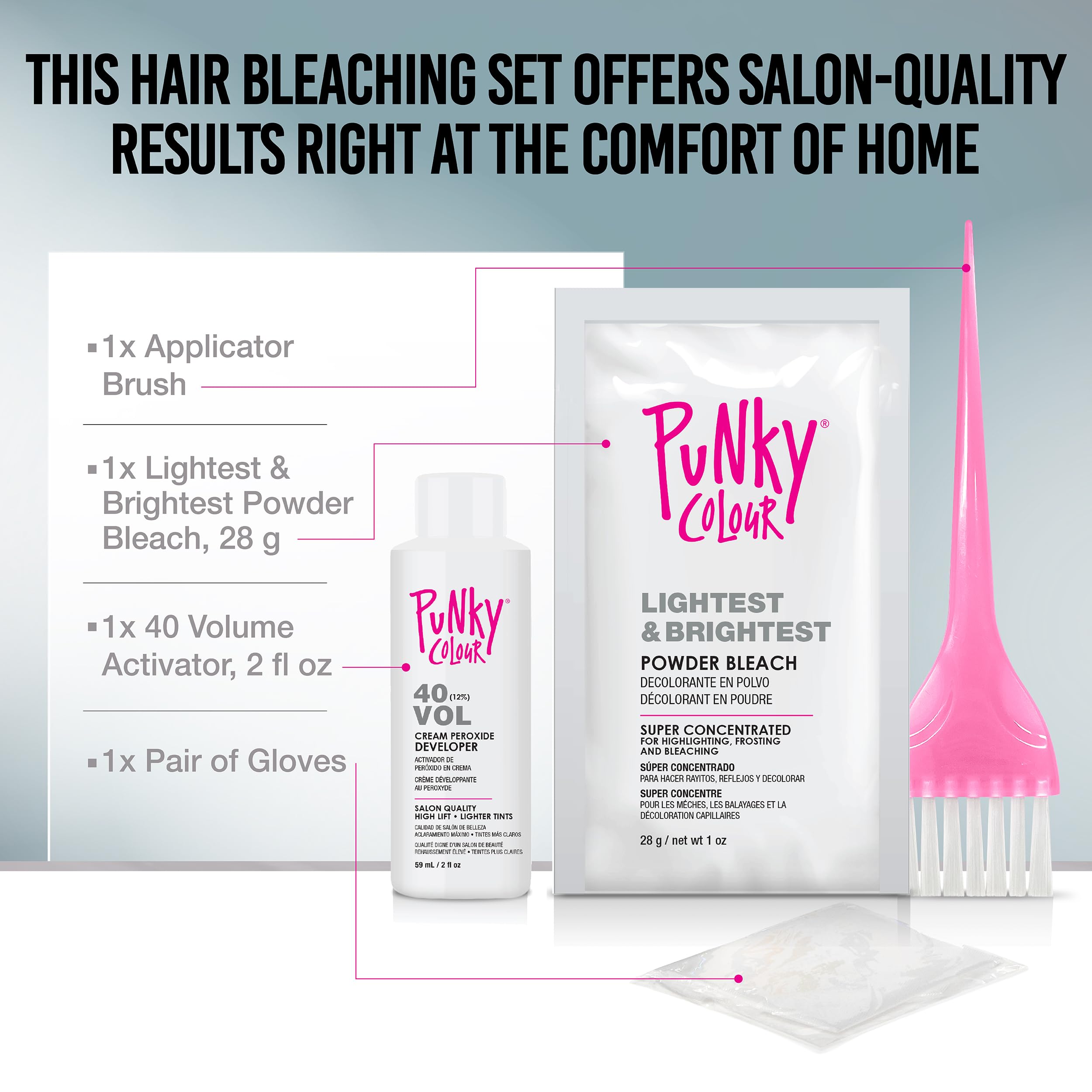 Punky Colour lightest and brightest bleach powder ready to lift color