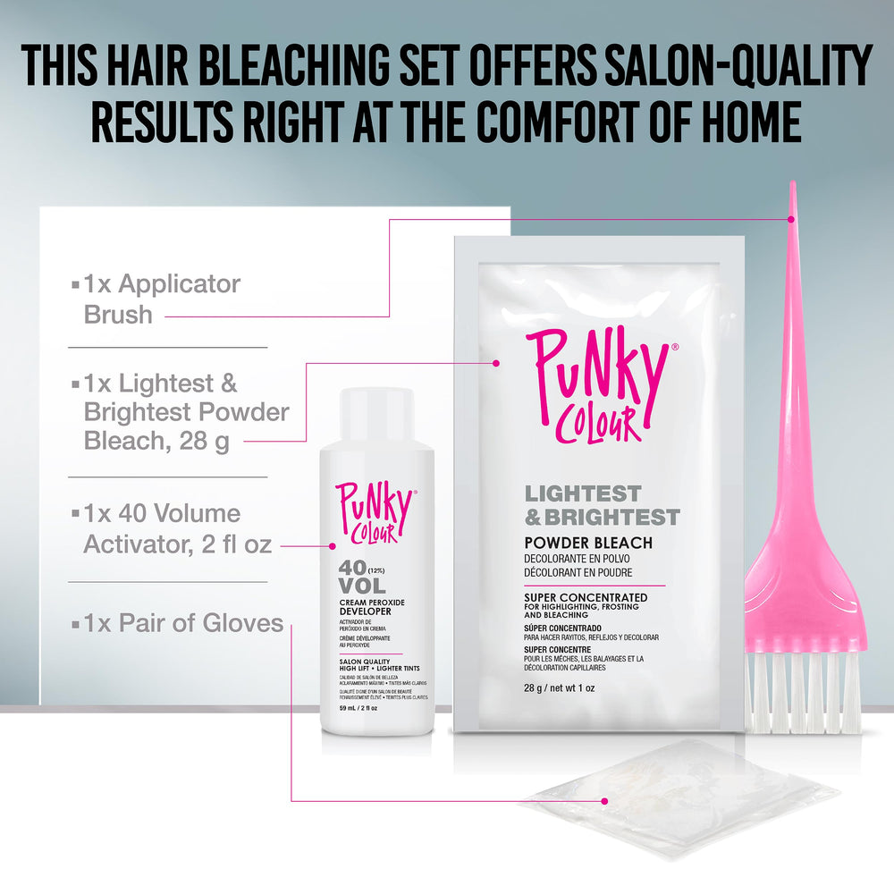 Punky Colour lightest and brightest bleach powder ready to lift color