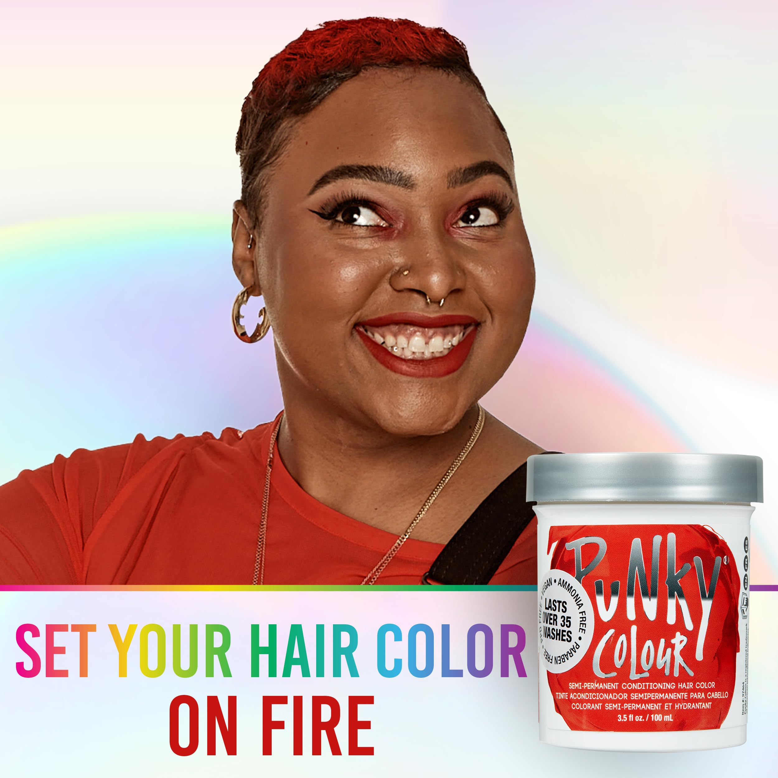 Punky Fire brush applying dye to roots for even color