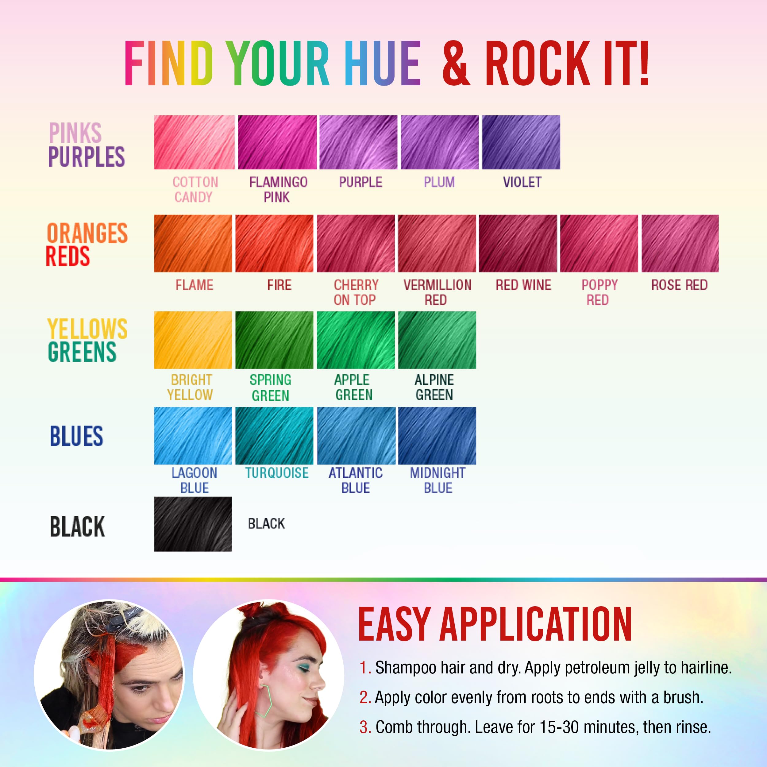 Punky Fire ombre-ready result with multi tone red hues