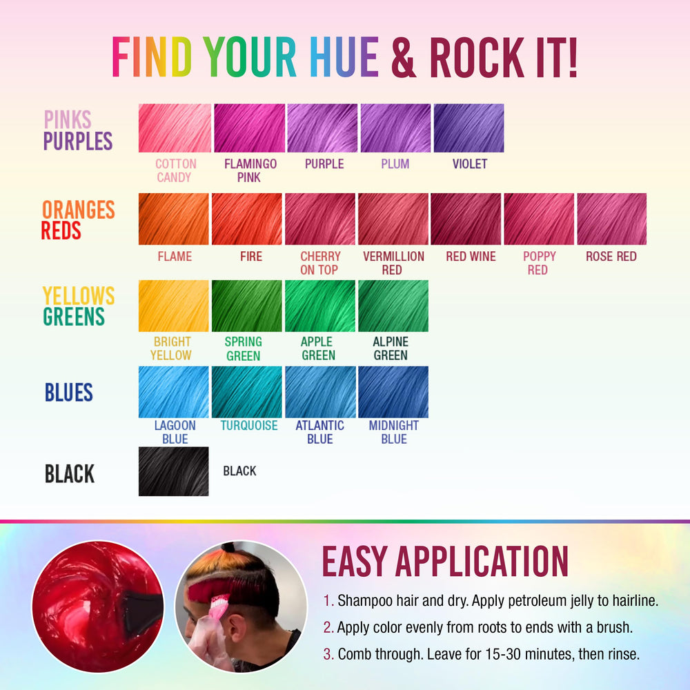 Punky Rose Red packaging tube offers convenient at-home color without salon visits.